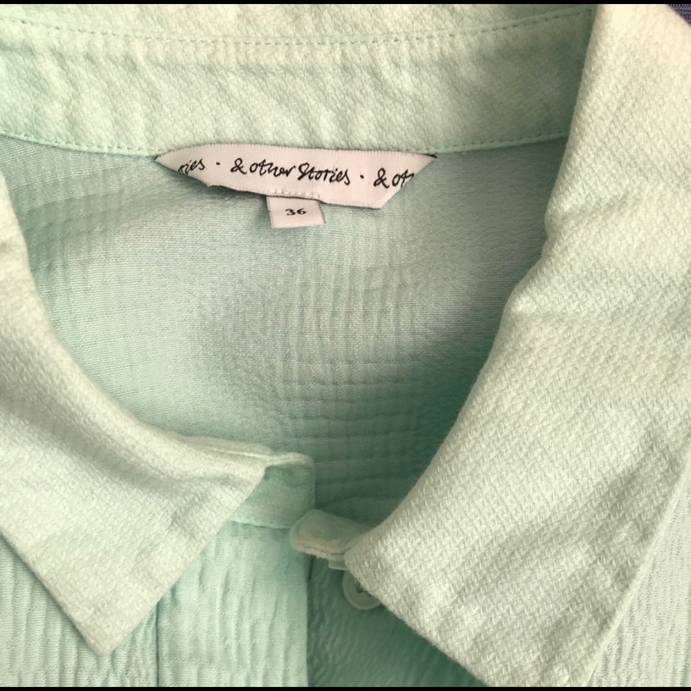 & Other Stories Button Mint Up Top